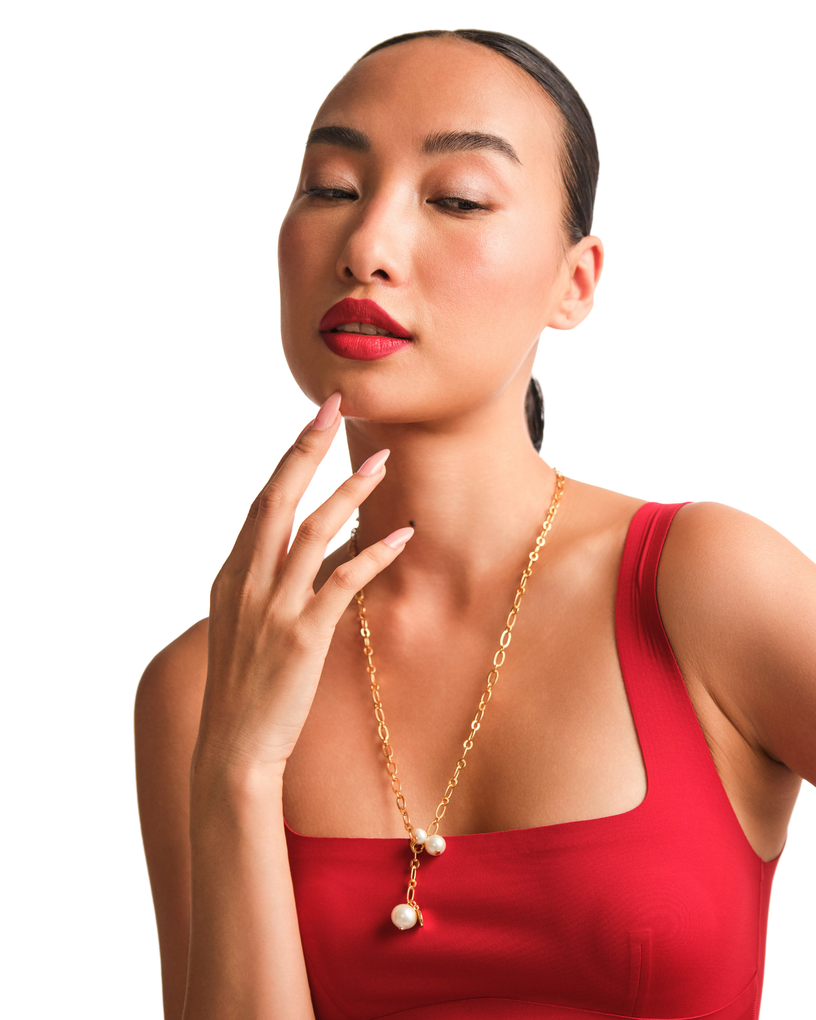 Tri-Pearl Linked Chain