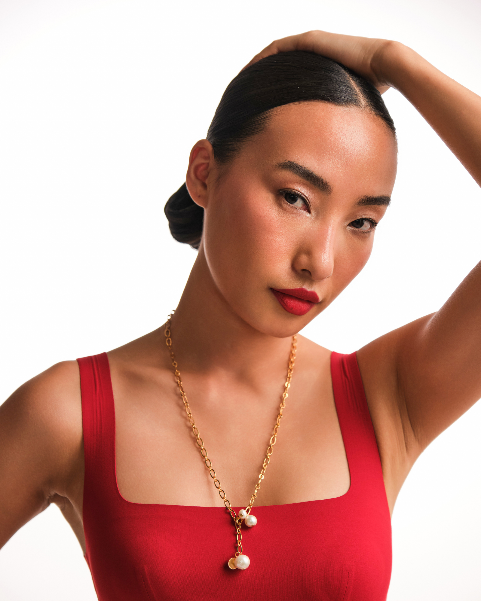 Tri-Pearl Linked Chain