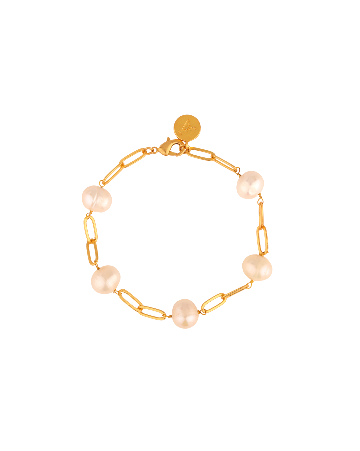 Dainty Linked Pearl Bracelet
