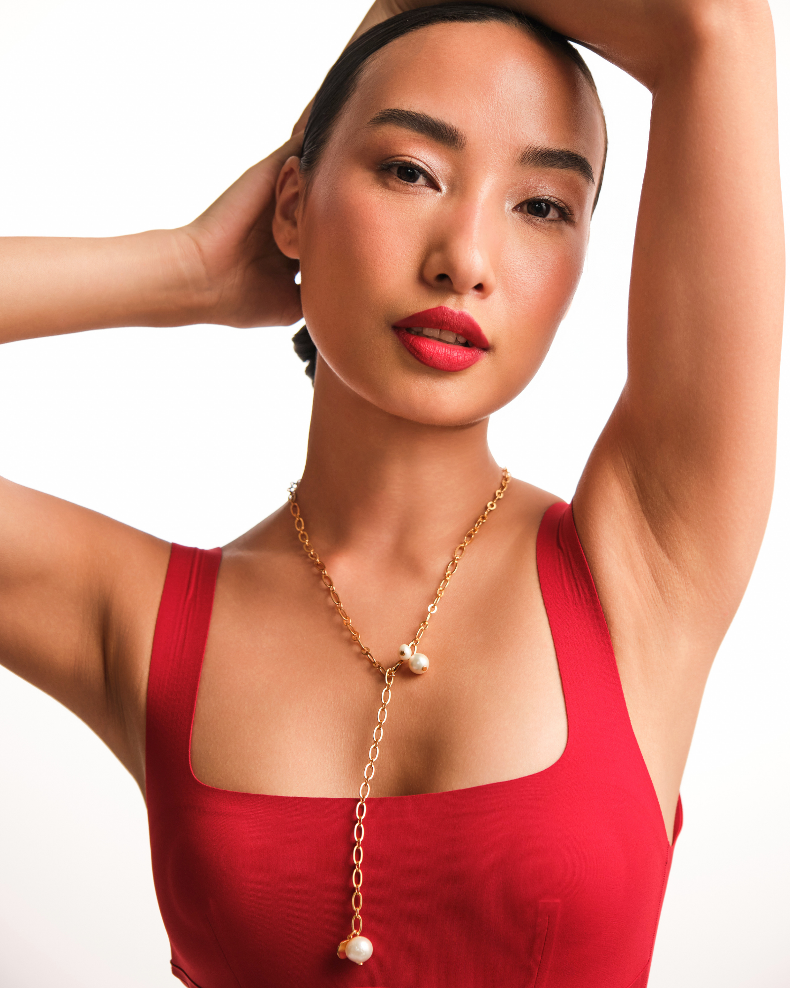 Tri-Pearl Linked Chain