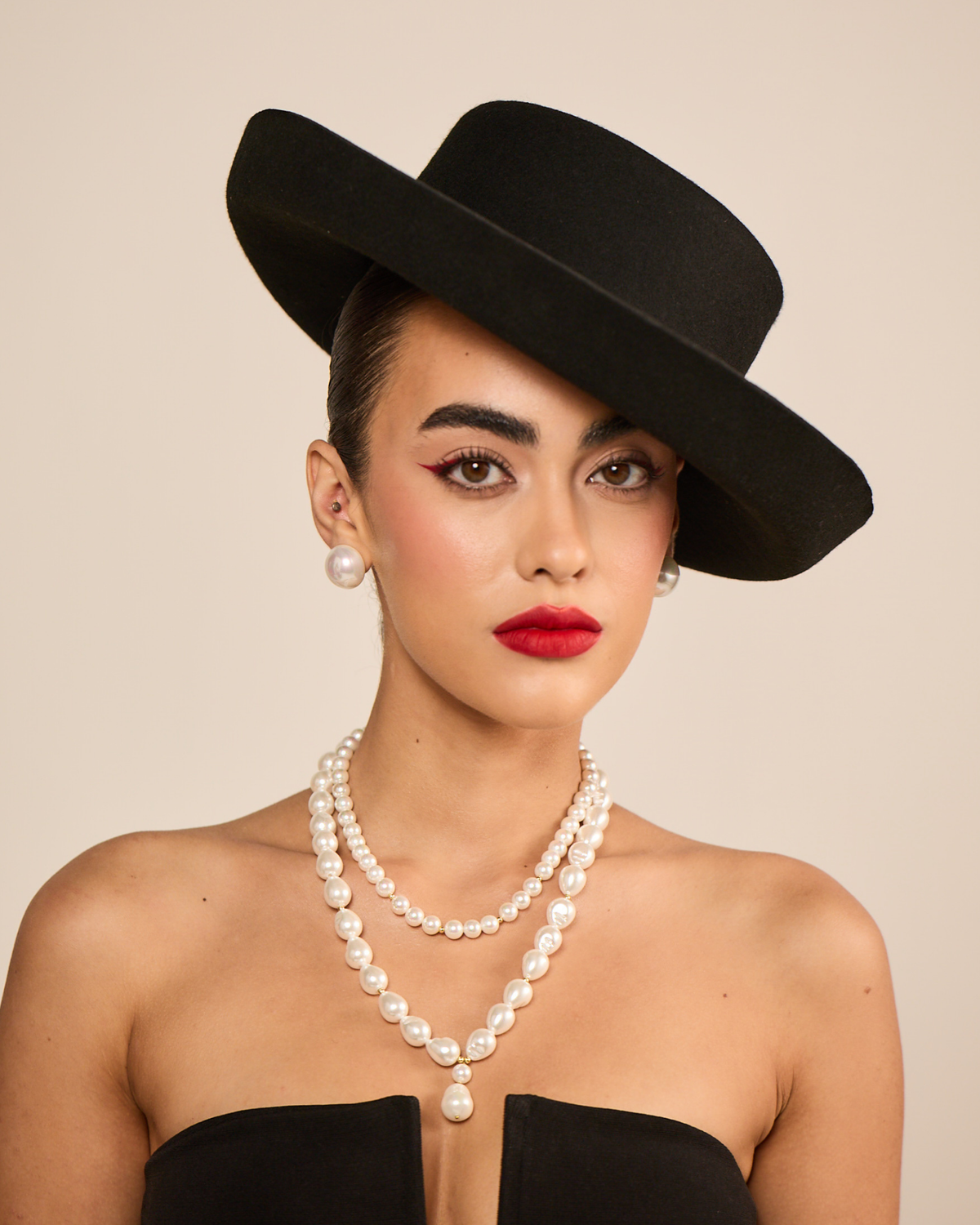 Draped Droplet Pearl Necklace