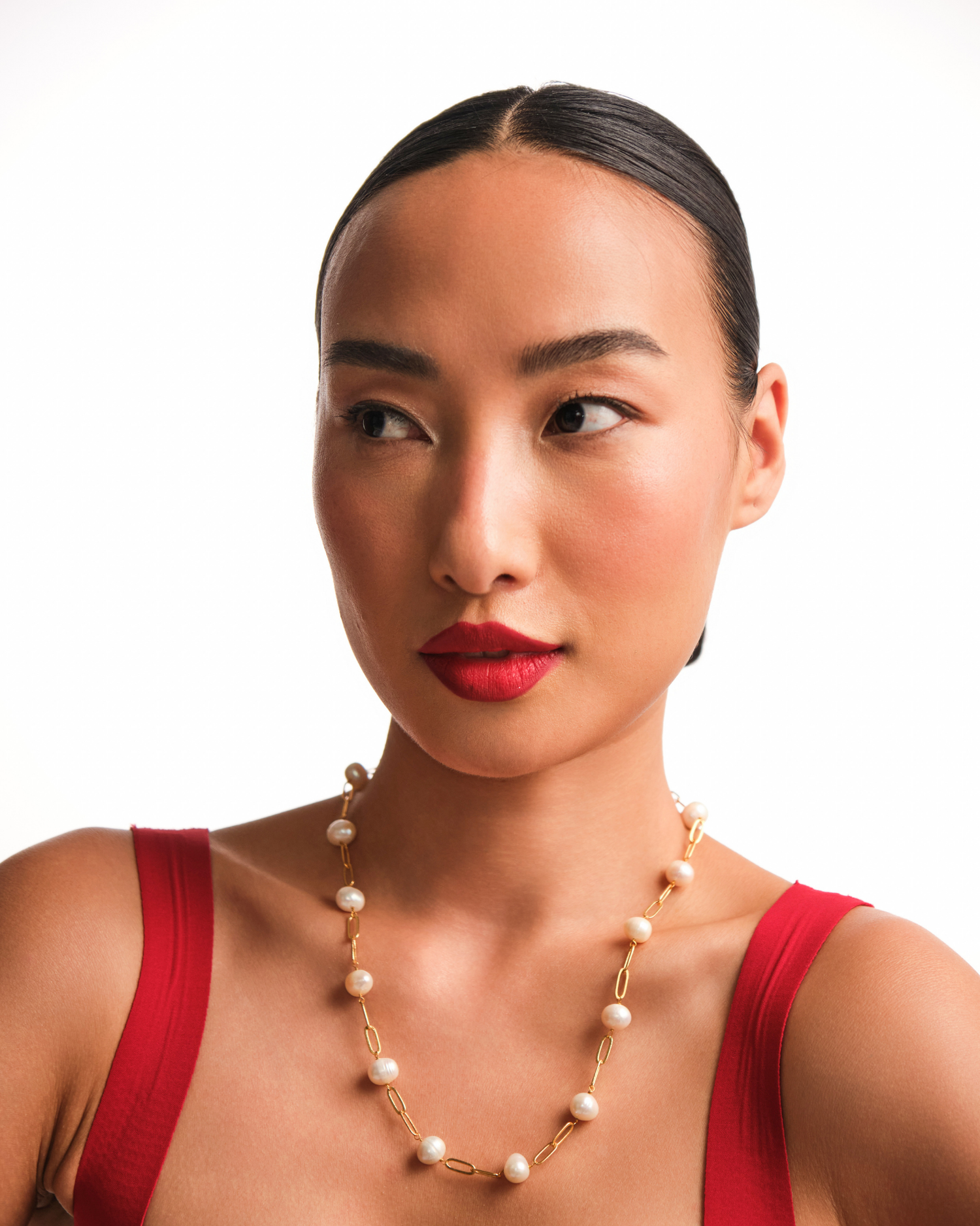 Dainty Linked Pearl Chain