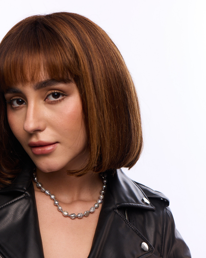 Baroque Pearl Necklace - Silver Bandel