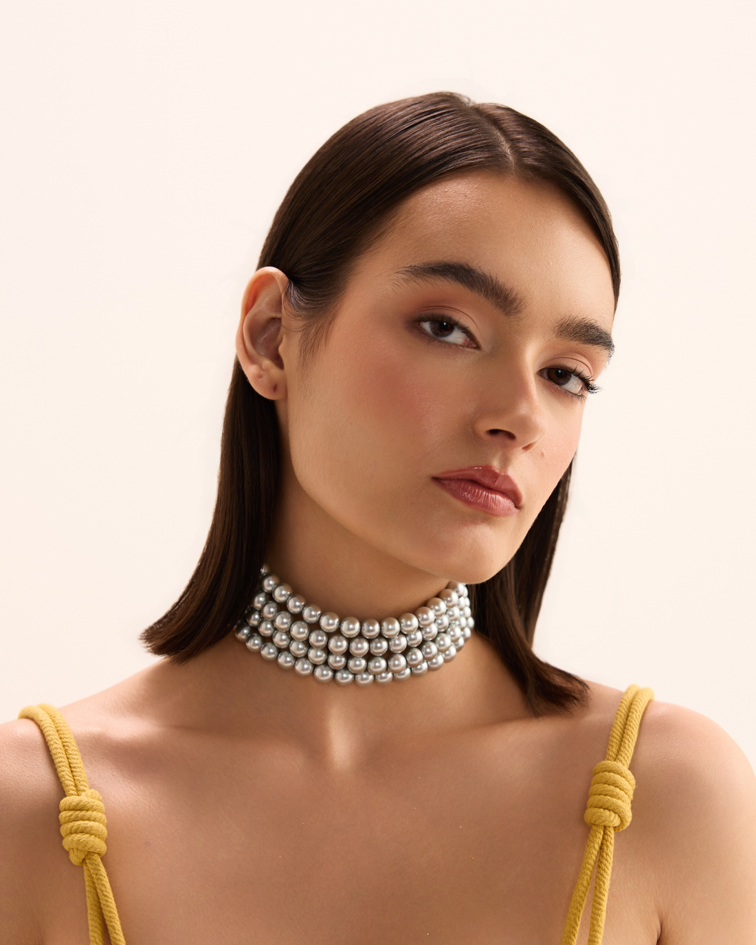 10mm Silver Pearl Choker