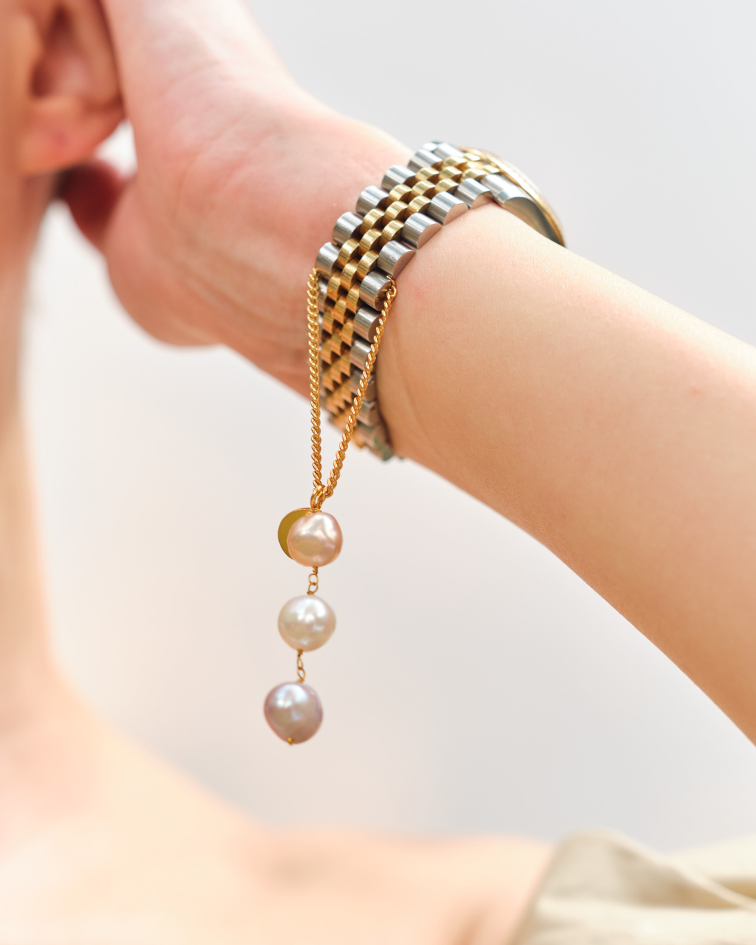 Triplet Pearl Watch Charm