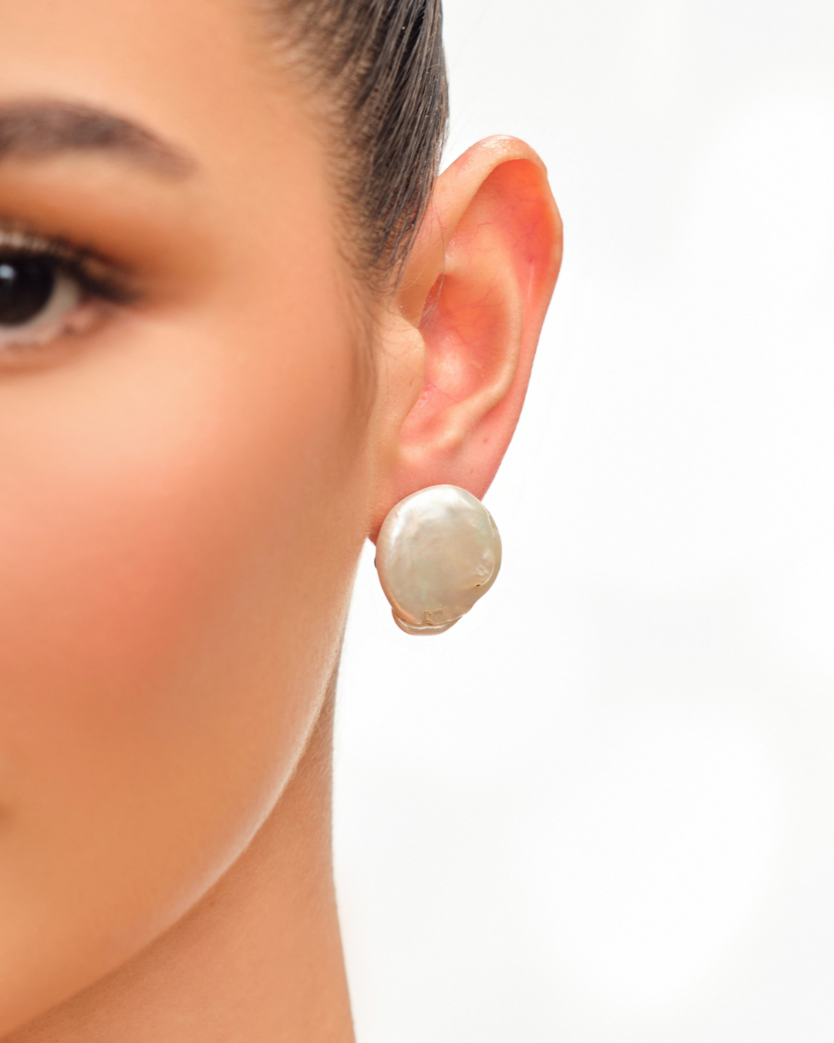 Baroque Pearl Studs - Big