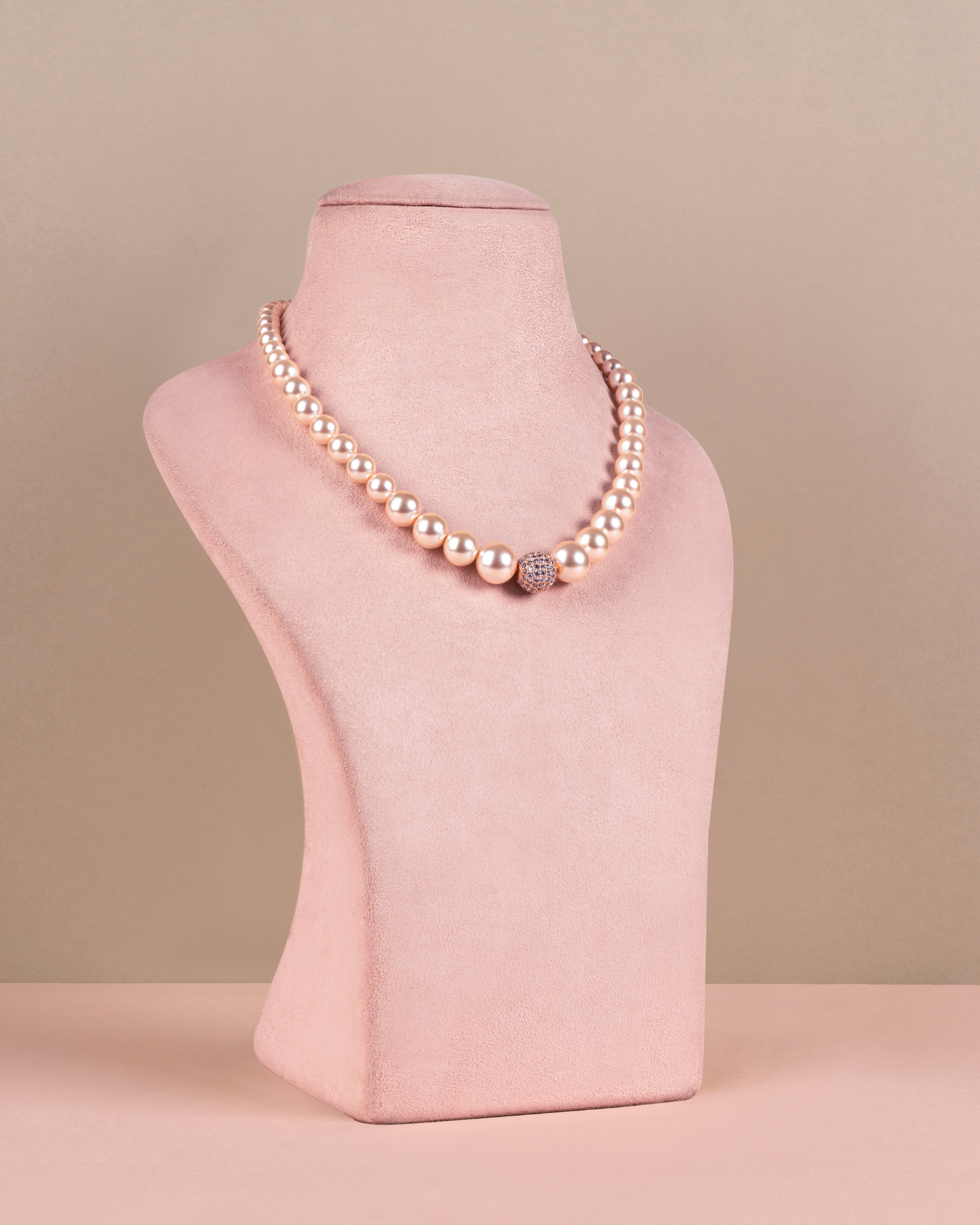Graded Pearl Single - Peach Swarovski