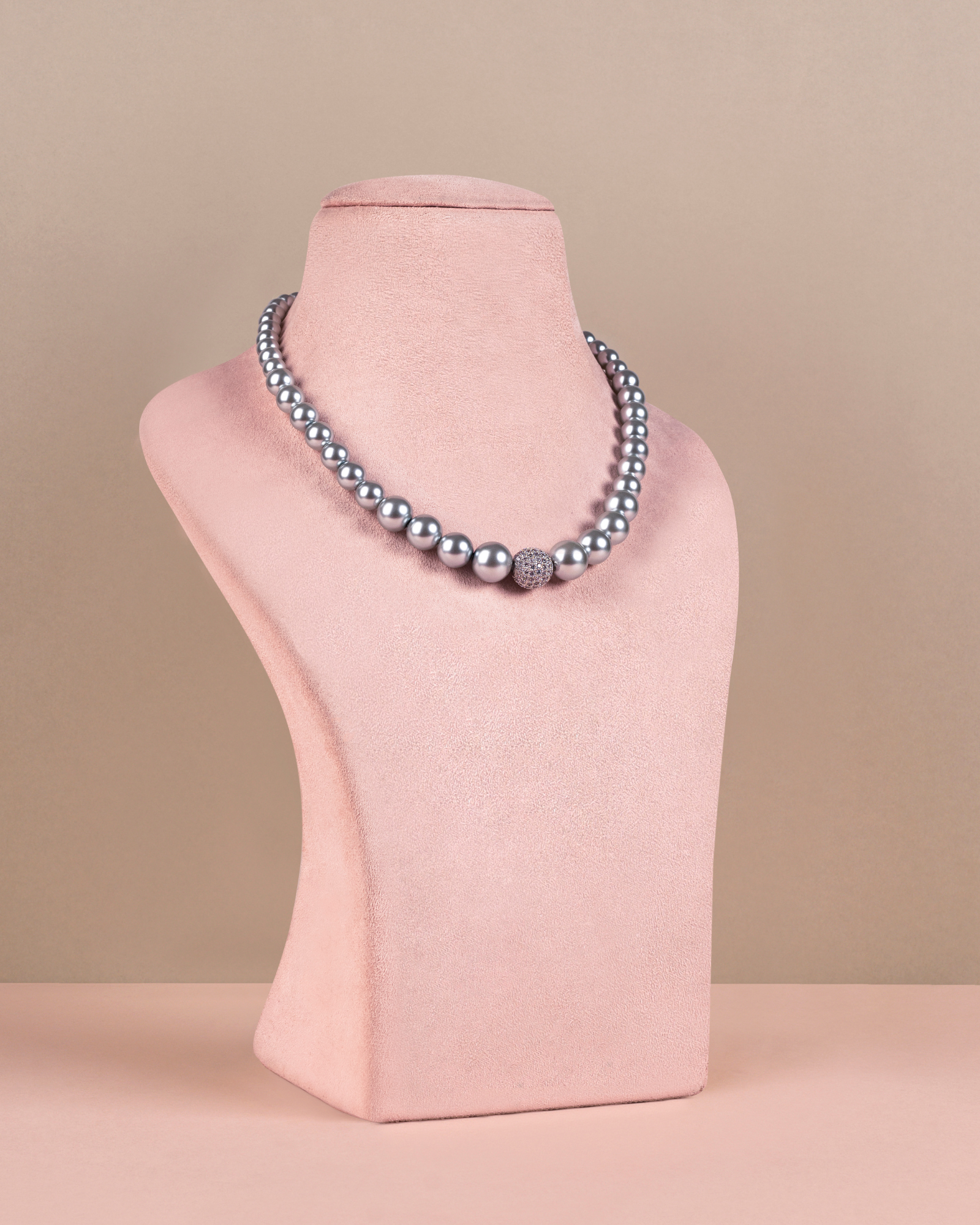 Graded Pearl Single - Silver Swarovski