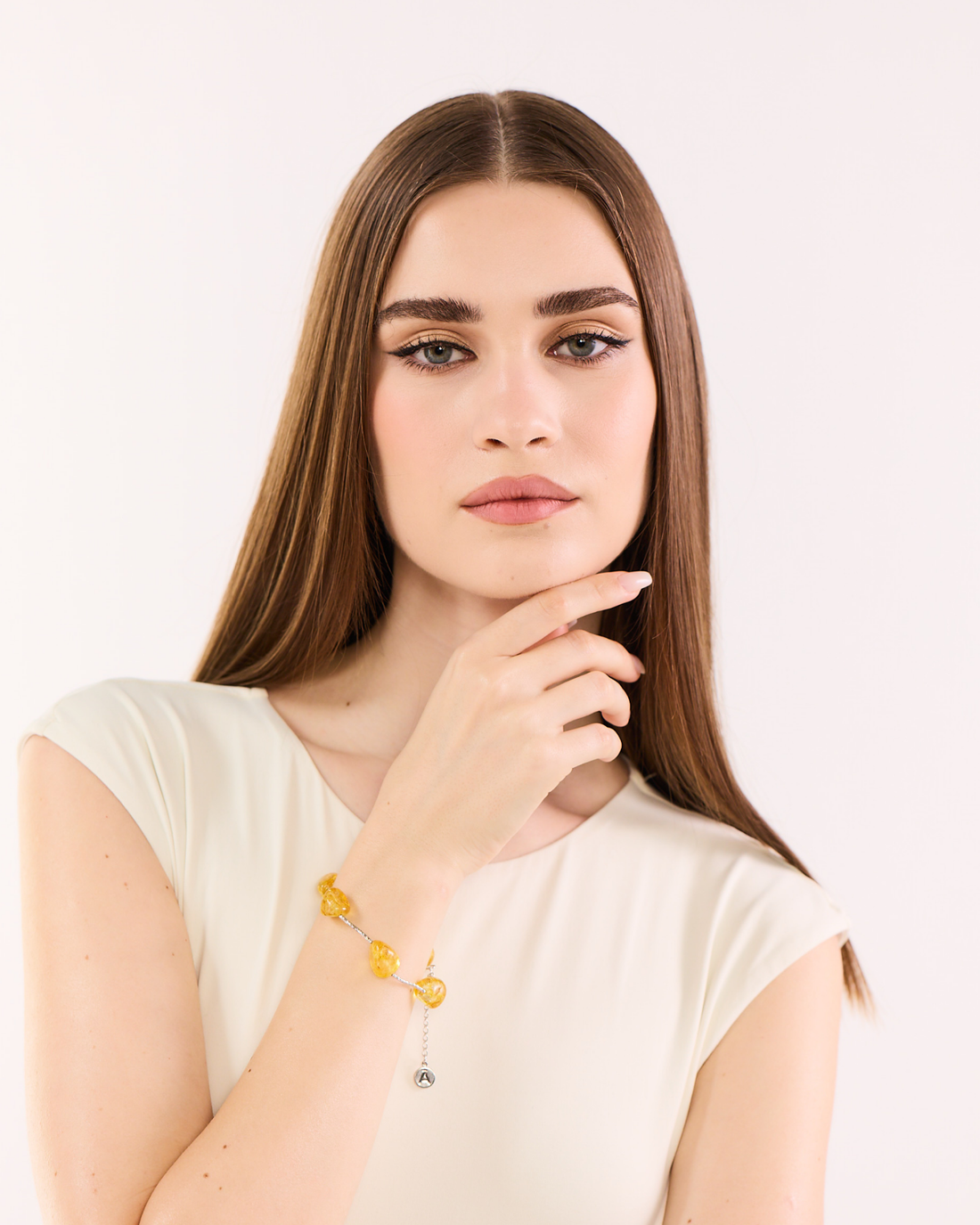 Piped Yellow Tumbles Bracelet