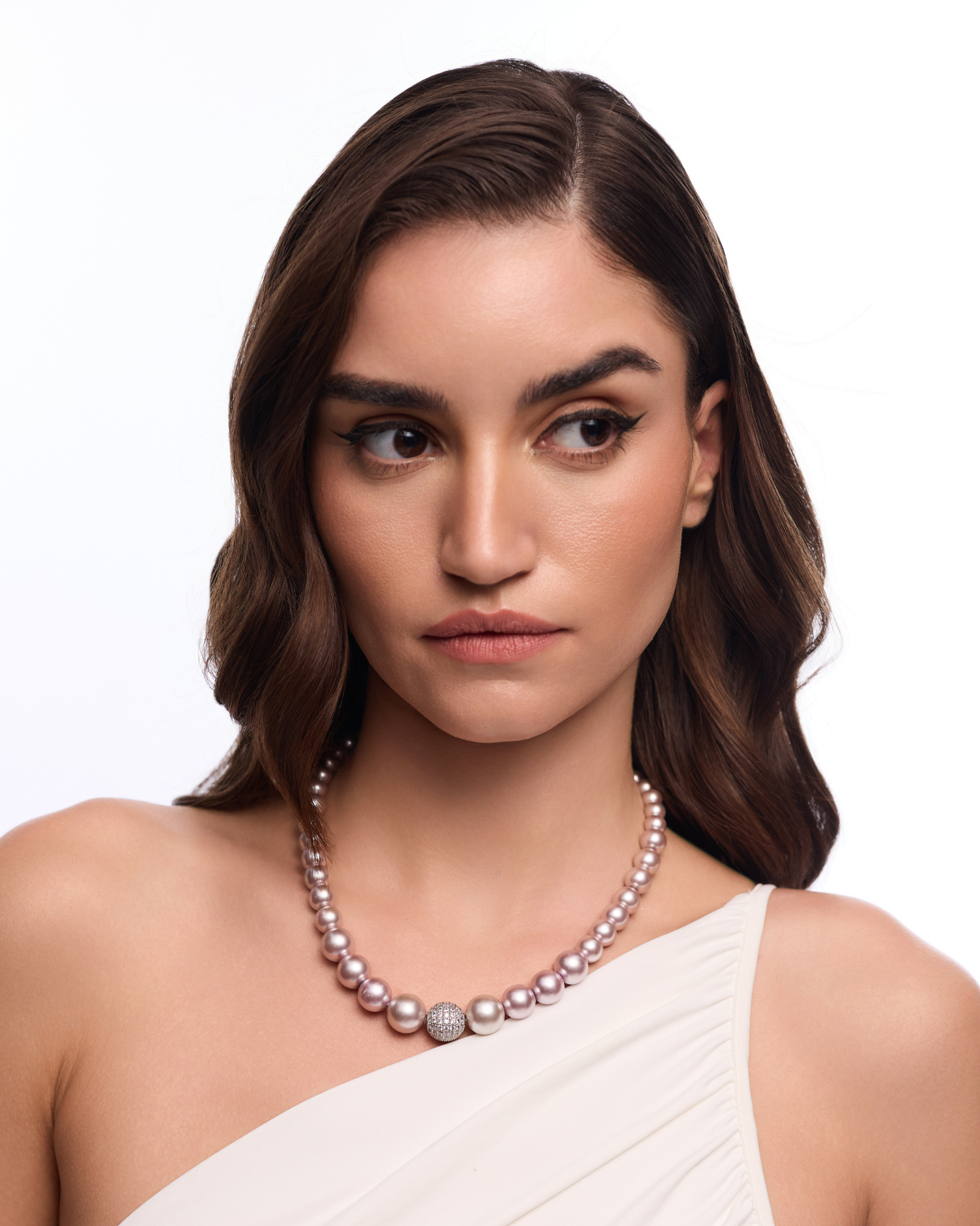 Graded Pearl Single - Purple Swarovski