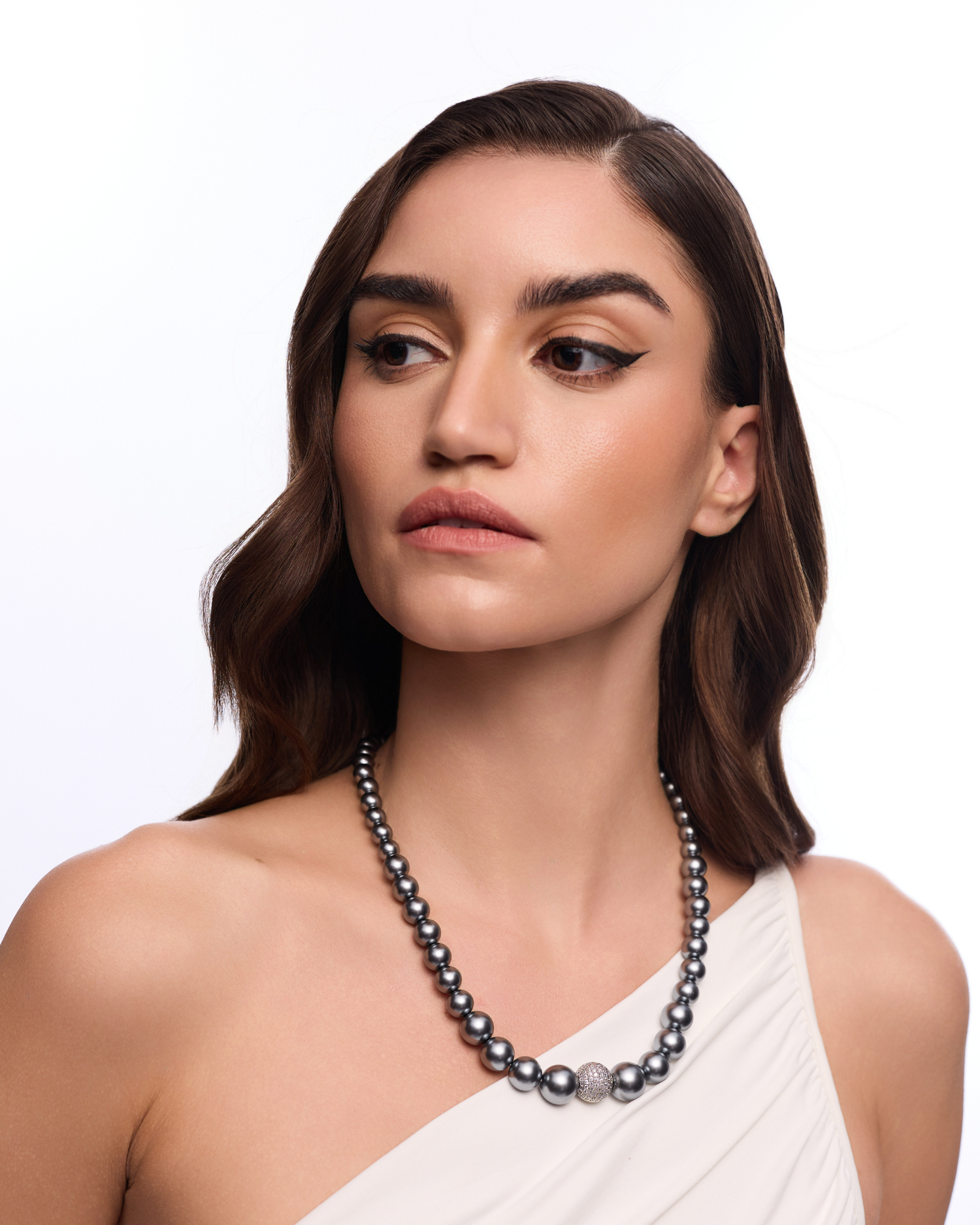 Graded Pearl Single - Dark Silver Swarovski