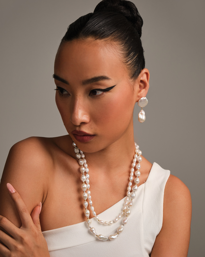 Rice &amp; Baroque Pearl Necklace