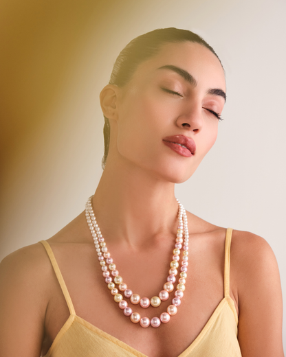 Double Layered Multicoloured Necklace