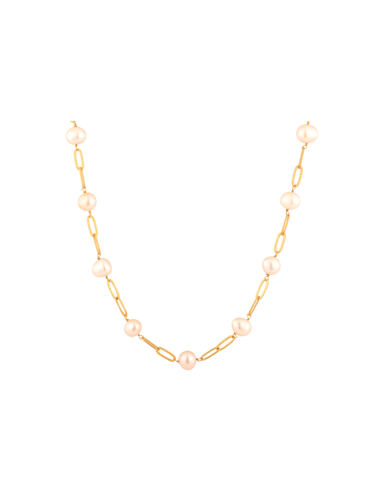 Dainty Linked Pearl Chain