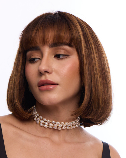 Baroque Bandel Choker - White