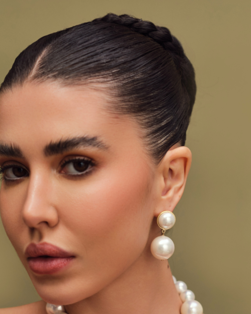 Snowman Studs - White