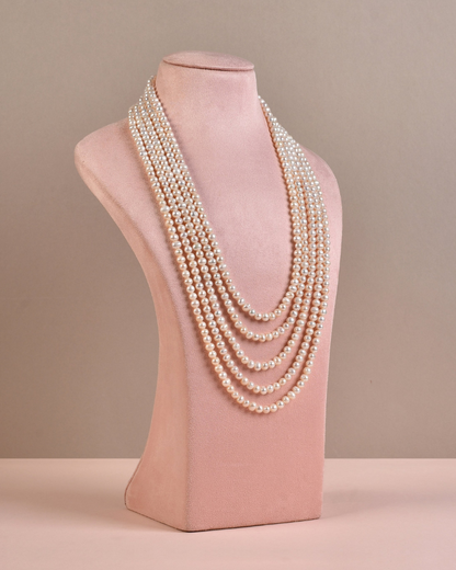 Classic Pearl Layered Necklace - Anaash