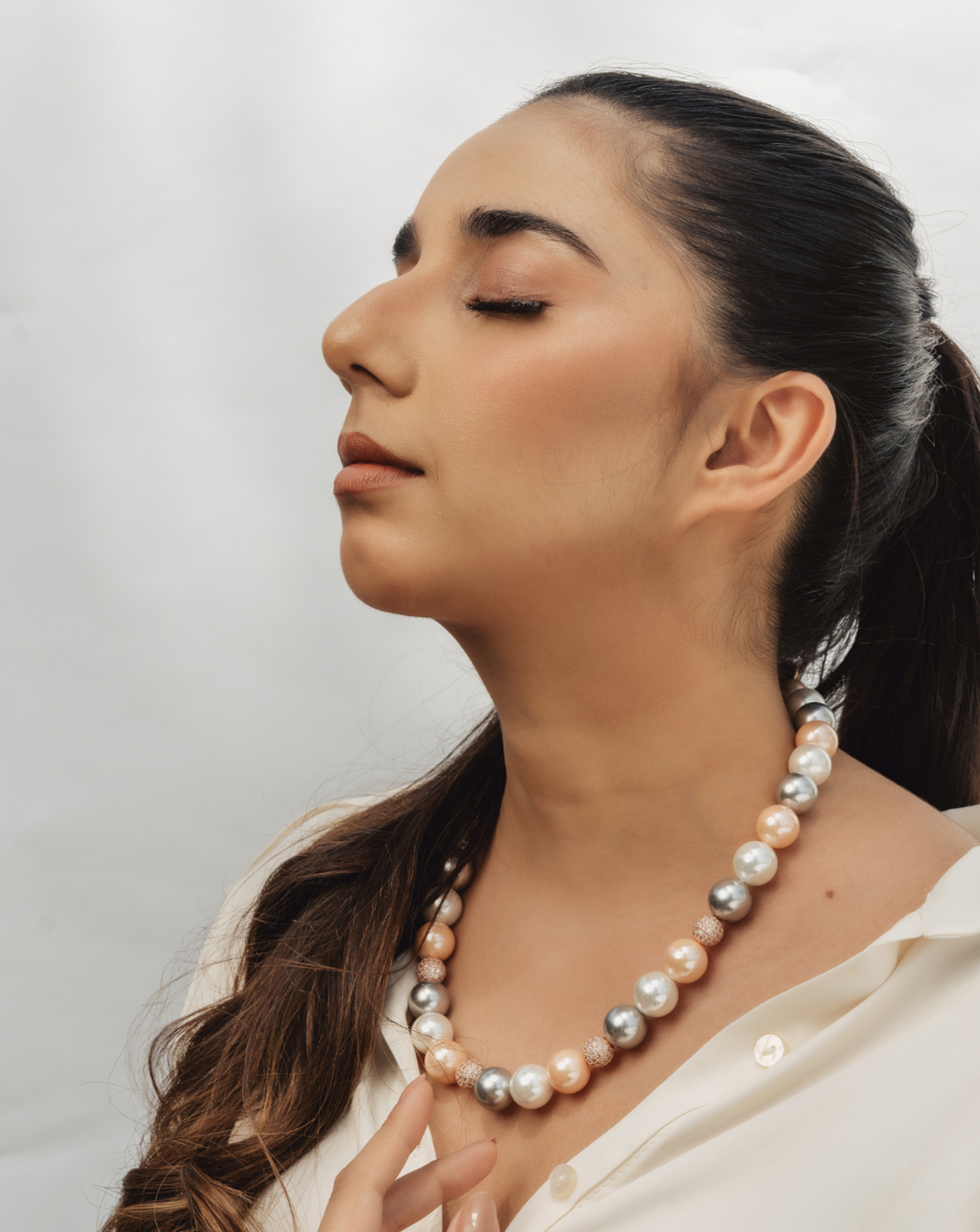 Swarovski Single - Orange, Silver &amp; White - Anaash