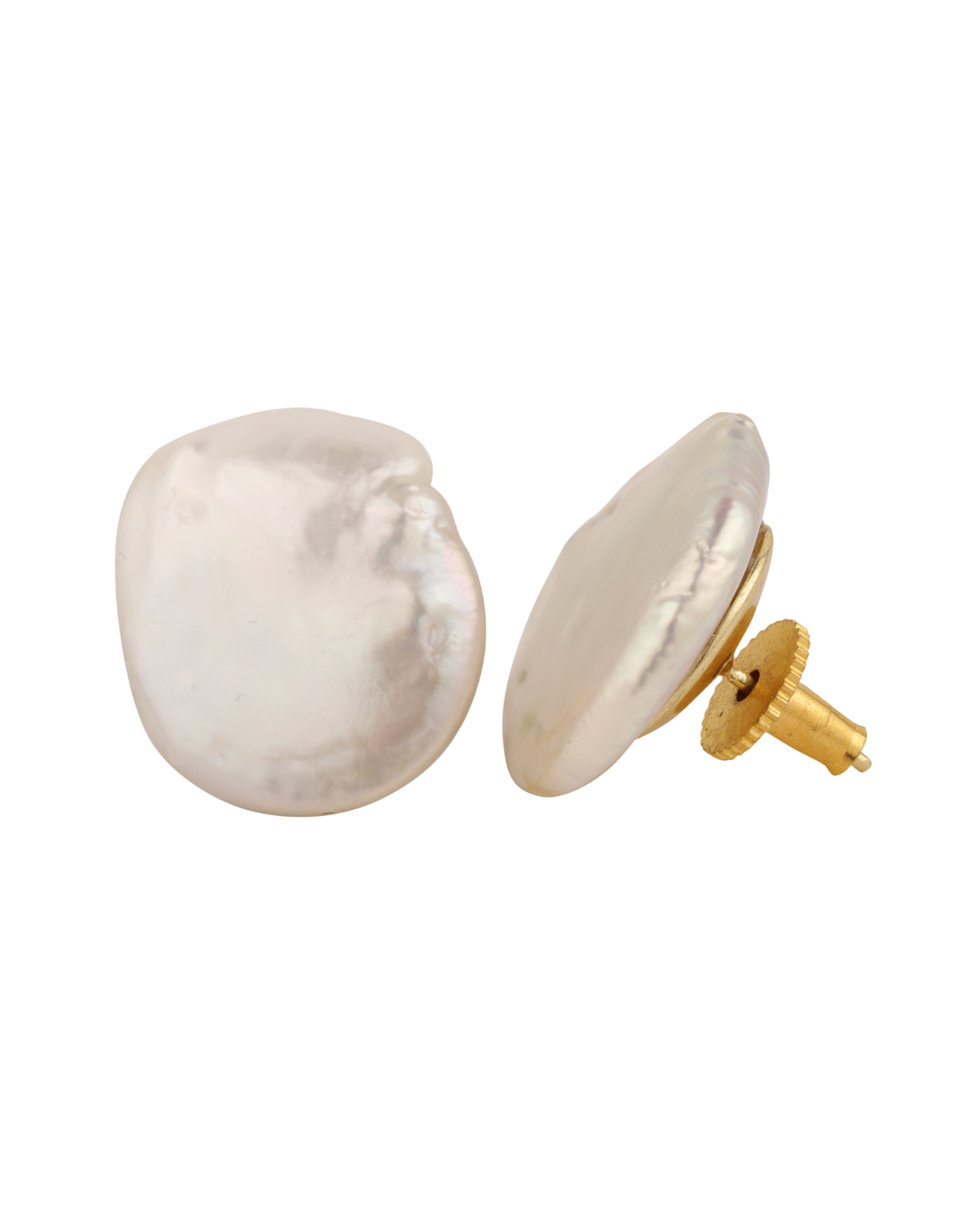 Baroque Pearl Studs - Big