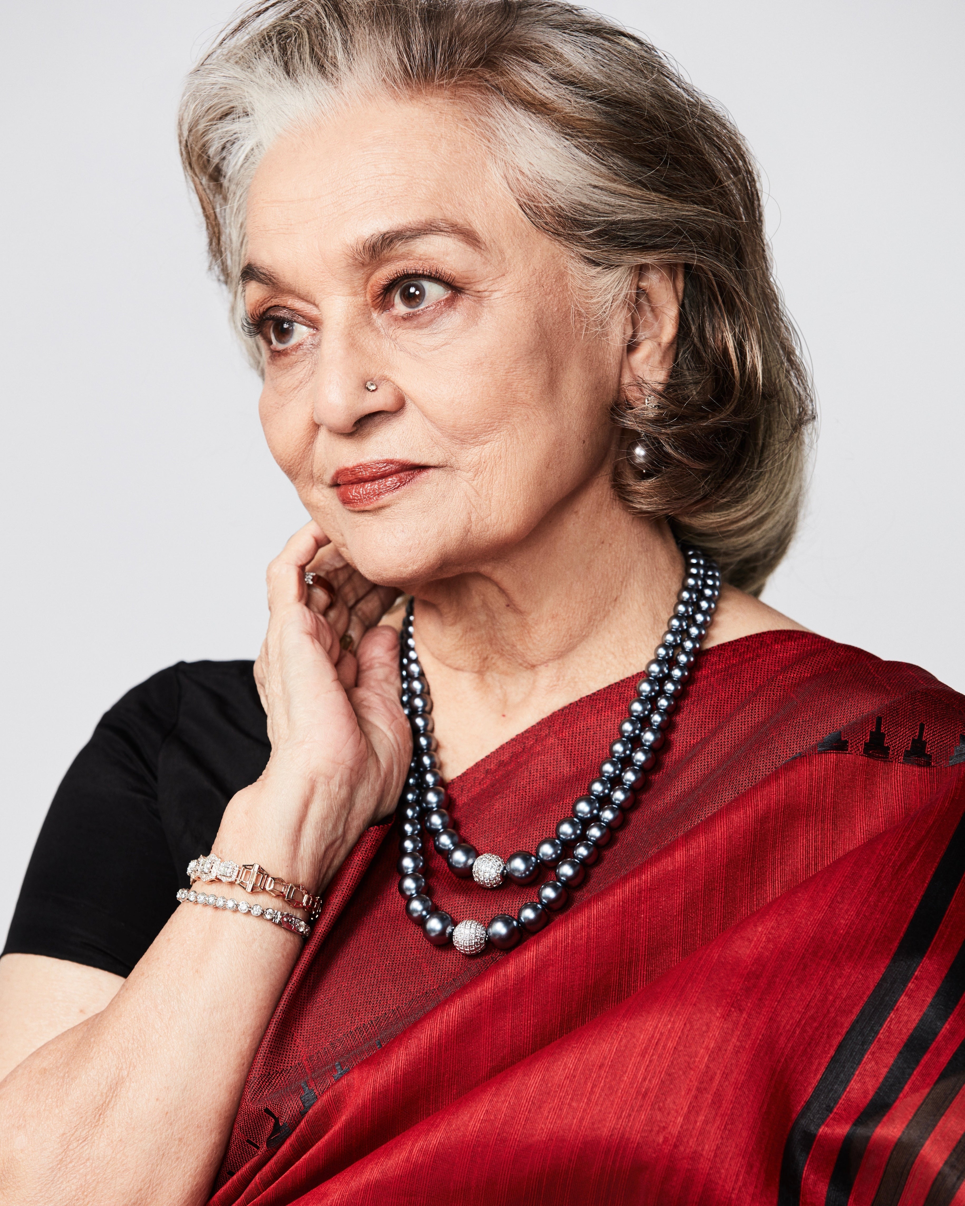 Double Graded Pearls - Dark Silver with Swarovski